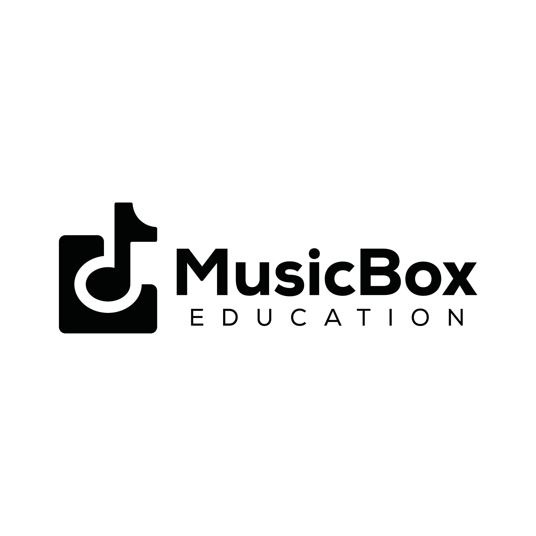 Design an awesome logo combining Music and Boxes!