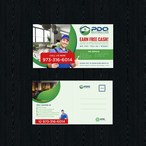 Earn 10% referal fee for reffering PDQ! (Plumber postcard)