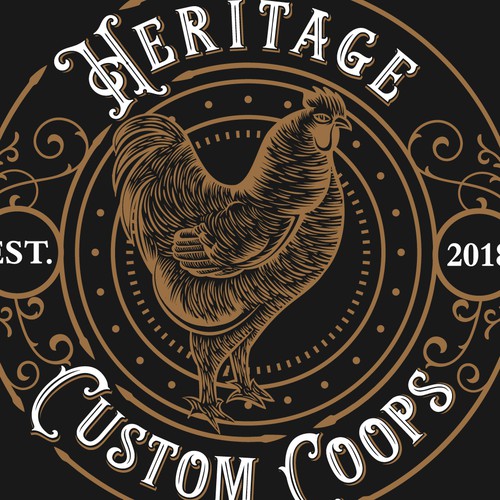 vintage chicken coops logo