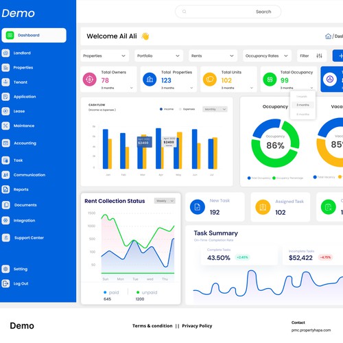 Real State Dashboard design in figma || Figma Design