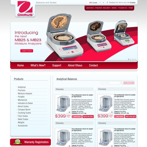 Website for OHaus