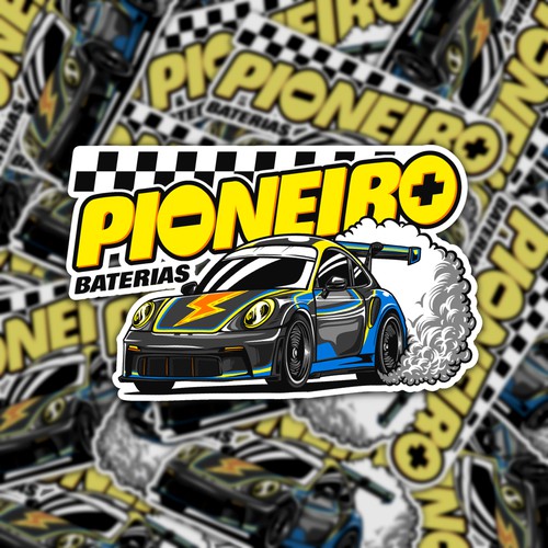 PIONEIRO BATERIAS STICKER DESIGN