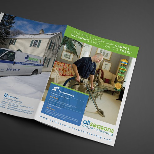 Carpet cleaning company brochure design