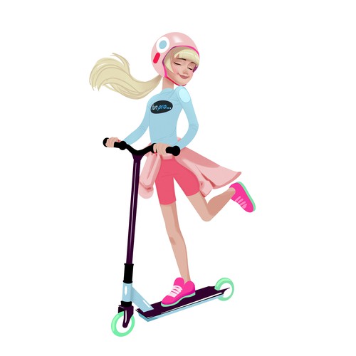 Character design for scooter brand