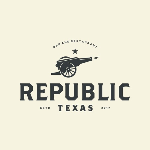 Design a logo or brand mark for Republic, the newest attraction to the Dallas restaurant scene