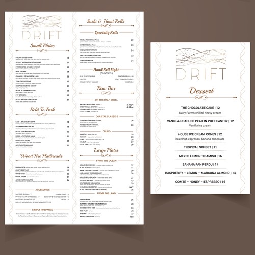 Menu Design