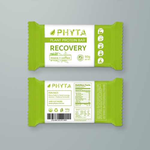 Packaging design for Plant Protein Bar "Phyta"