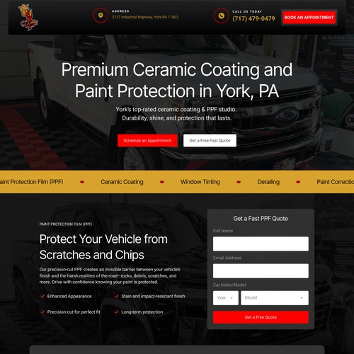 Auto Detailing Landing Page