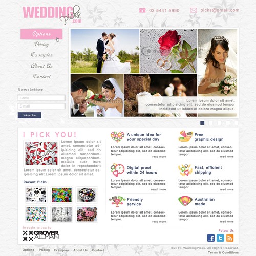 WeddingPicks.com needs a new website design