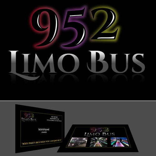 952 limo bus needs a new logo and business card