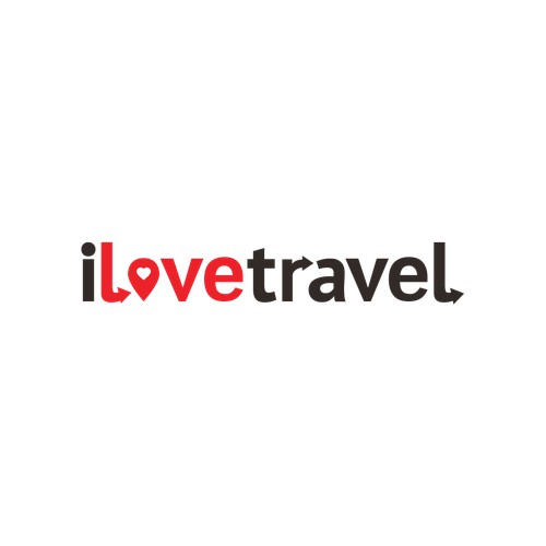 Typographic Logo Design for ilovetravel 