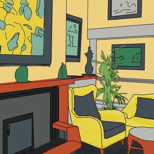 Living Room Illustration 