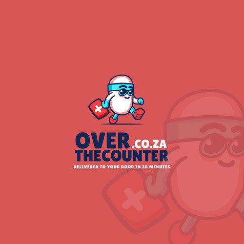 Fun logo design for a medical pill delivery