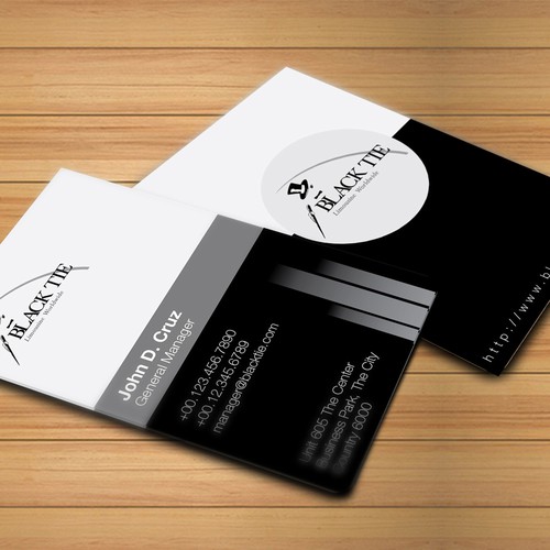 Business Card Design for Black Tie