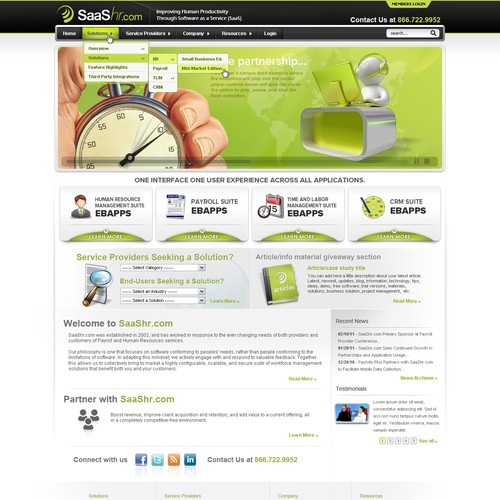 Cutting Edge Web Design for Software Technology Company