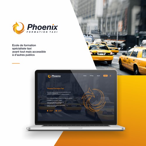 phoenix abstract logo concept