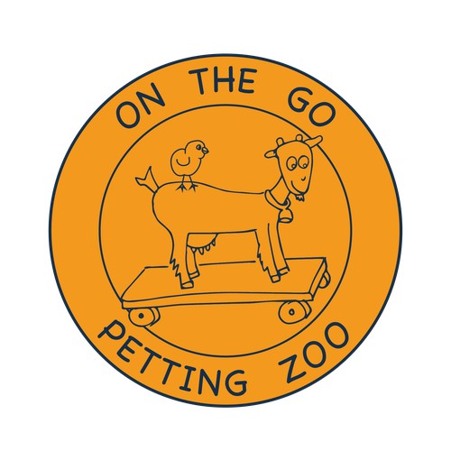 Logo concept for a school run travelling petting zoo