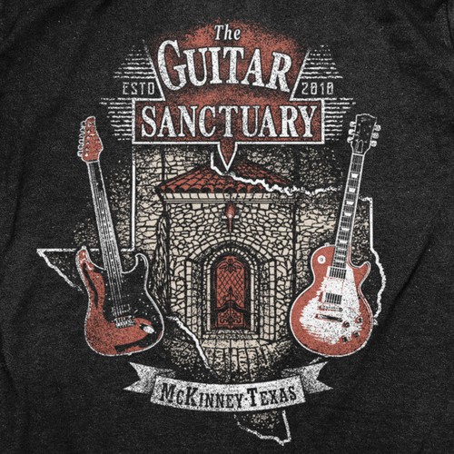 Guitar Shop T-shirt Design