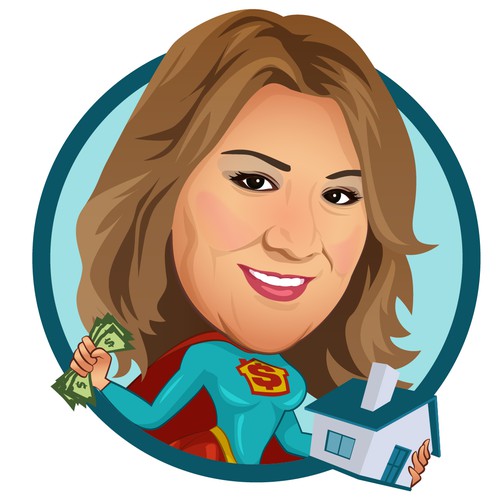 Caricature Logo for Real Esate Agent