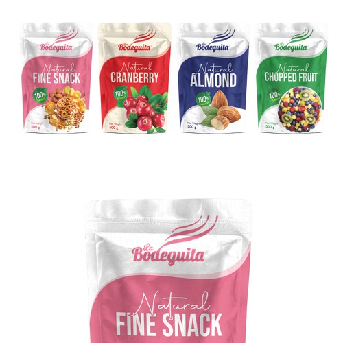 Modern & Vibrant Snack Pouch Packaging Design