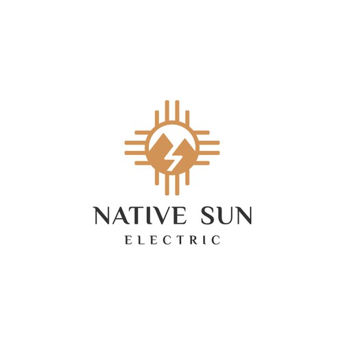 Native American Themed lighting and electrical company logo