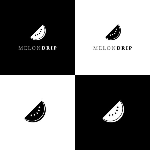 minimal logo for melon drip