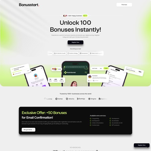 Unlock 100 Bonuses Instantly