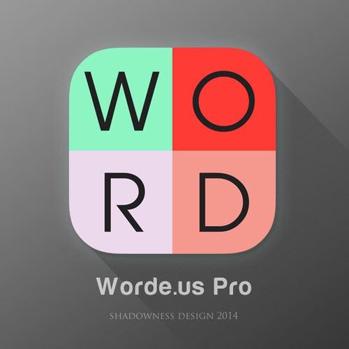 Create an icon for an iOS app that searches for words