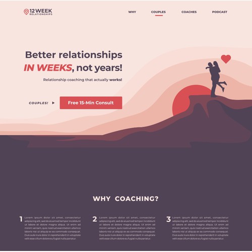 Landing Page Design for Better Relationships in Weeks, Not Years!