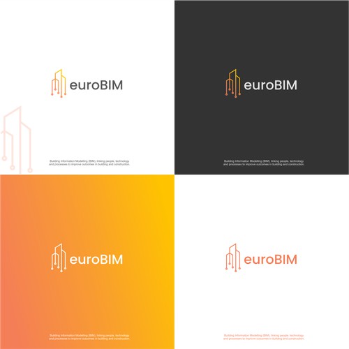 Modern & Hi tech logo for euroBIM