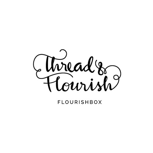 Typography logo for Thread & Flourish