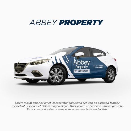 Modern Professional Car Wrap Design for Abbey Property