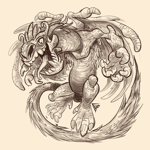 Dragon for Kids Sketch