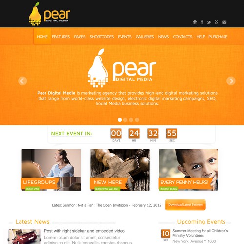 Create the next website design for Pear Digital Media