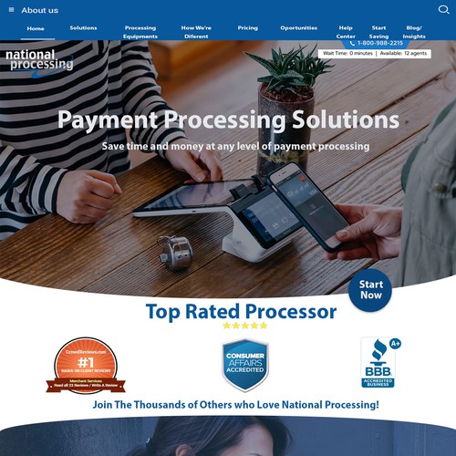 Web design for Payment processing company