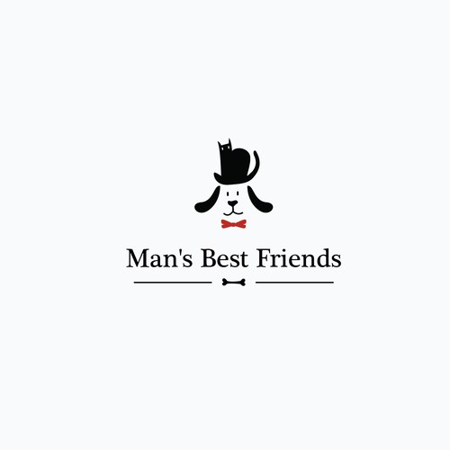 Man's best friend logo design. 