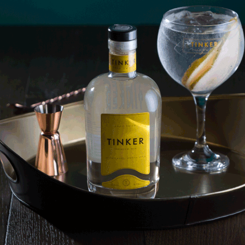 Tinker Gin brand identity and bottle lable