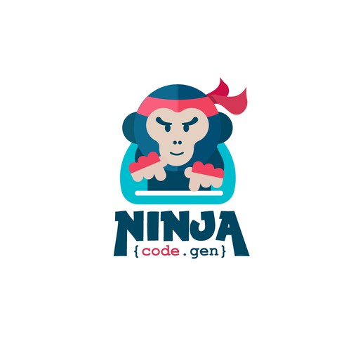 Determined character for a programming/coding studio.