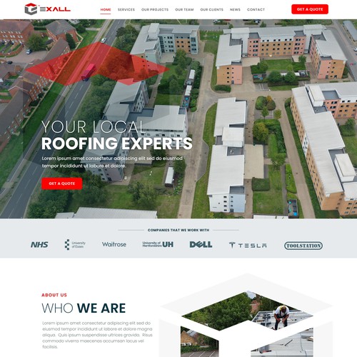 Design eye catching design for commercial roofing company