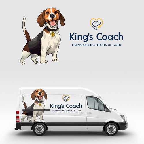 Dog illustration for van wrap