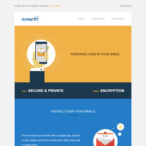 Email template design for eukhost