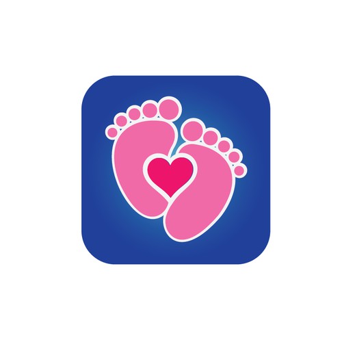 ICON for an App for Pregnant women, seen on a Cell Phone, browsing an App Store.