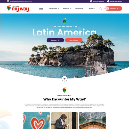 Encounter My Way: Premium Volunteer Travel & Cultural Tourism Landing Page