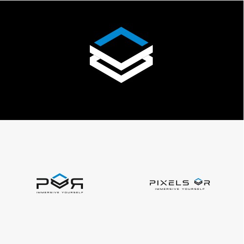 futuristic logo concept for pixer vr