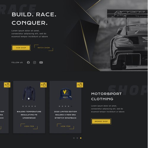 Luxury Motorsport Brand homepage