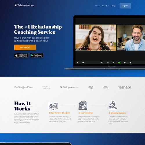 Online relationship coaching website