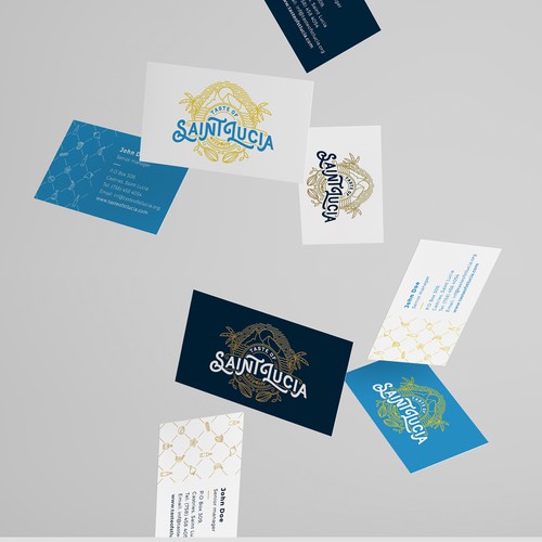 Logo, stationery, brochure and site concept for Taste of Saint Lucia