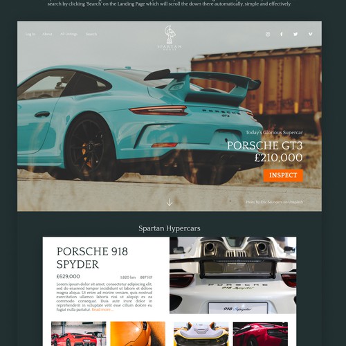 Classified Supercars Website