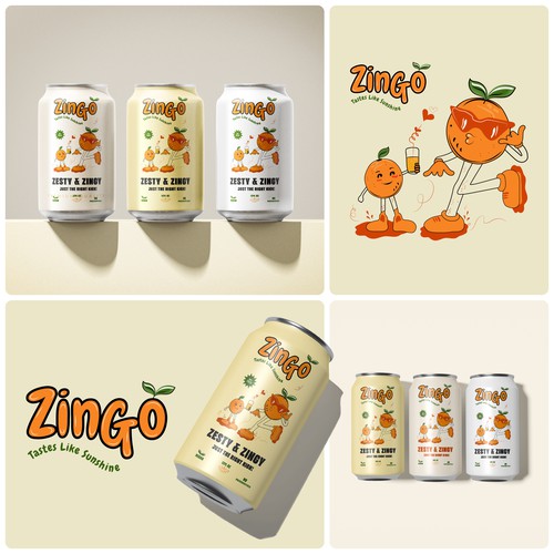 Orange - Beverage Soda Can Logo & Packaging Design Multiple Owners • Edit Project
