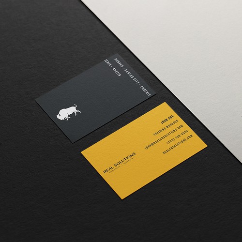 Business card design for a construction brand